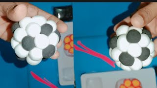 lets make clay football  Clay craft [upl. by Harragan]