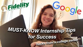 Internship Hacks from a 2x Google Intern  5 Things I Wish I Knew Before My First Internship [upl. by Laurin]