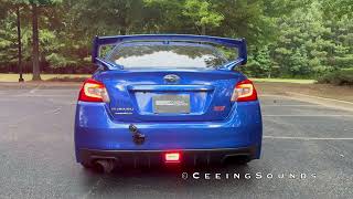 BRUTAL Subaru WRX STI Catless Noble Titanium Exhaust LOUD revs amp accelerations [upl. by Edric299]