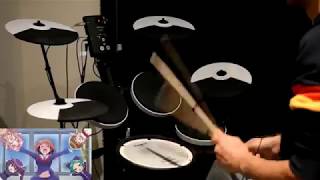 Yuragisou no Yuunasan OP 【Momoiro Typhoon 桃色タイフーン】by Luna Haruna  Drum Cover [upl. by Berlyn]