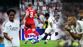 Endrick scores his first Champions League goal to secure 31 win for Madrid  Highlights [upl. by Ielarol]