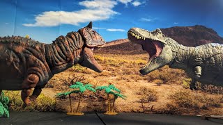 Carnotaurus vs Tyrannosaurus Rex  Hammond collection stop motion [upl. by Bryana852]