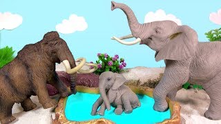 Wild Zoo Animal Toys For Kids Learn Animal Names and Sounds Learn Colors with Elephants amp Mammoths 1 [upl. by Cathee]