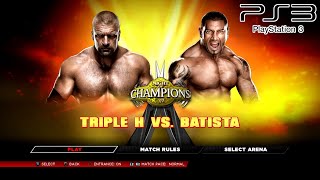 WWE 2K14 PS3  Triple H VS Batista WM 23 2KmClassic [upl. by Korfonta385]