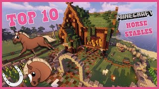 Top 10 Best Horse Stables Design in MineCraft 🐴 HorseCraft Server [upl. by Zechariah529]