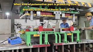 Progressive Die Production for Automotive BracketSliding Roof Panel [upl. by Sirrah]