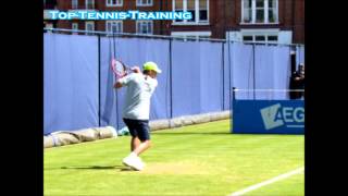 Dominic Thiem ForehandsBackhands Slow Motion 2014 [upl. by Nylrahc]