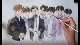 BTS BBMA Speedpaint [upl. by Ahsoym]