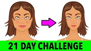 21 Day Challenge To Slim Down Your Face And Lose Chubby Cheeks [upl. by Aroz813]