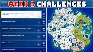 LEAKED FORTNITE WEEK 3 CHALLENGES Coolers Bouncers amp NPC Locations Chapter 3 Season 1 Quests [upl. by Jessica244]