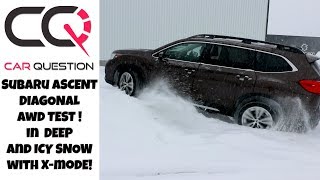 Subaru Ascent AWD diagonal test in DEEP SNOW Its XMODE time [upl. by Mira]