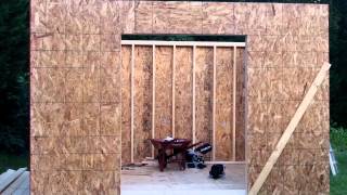 DIY Shed  Part 3b Walls [upl. by Suollecram693]