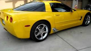 Yellow C5 Corvette with Corsa Pro Touring exhaust [upl. by Intruoc521]