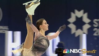 At 16 Anna Shcherbakova captures title at 2021 World Figure Skating Championships  NBC Sports [upl. by Pepillo]