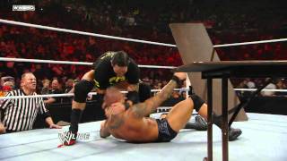 Raw John Cena vs Randy Orton  Tables Match [upl. by Terryl]