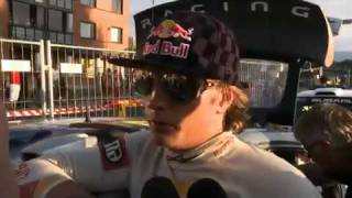 Kimi Räikkönen interview after day 1  Neste Oil Rally Finland 2010 [upl. by Michey321]