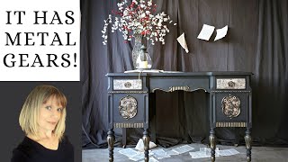 Goth Steampunk Vanity or Desk Furniture Flip Flip to Sell Furniture DIY  Furniture Flip Challenge [upl. by Verbenia470]