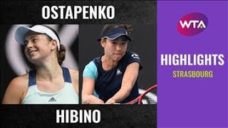 Jelena Ostapenko vs Nao Hibino  2020 Strasbourg Quarterfinal  WTA Highlights [upl. by Meehaf]