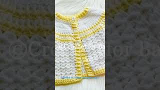 Como tejer una chaquetita o cárdigan para bebés hermoso y fácil patrón de ganchillo shorts crochet [upl. by Oderfigis553]