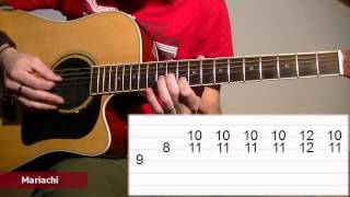 How To Play El Mariachi Acoustic Guitar Tab Lesson TCDG [upl. by Chick]