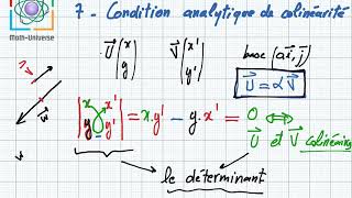 calcul vectoriel  vecteurs  normes  colinéaires  determinant  2 ieme anée [upl. by Kennett597]