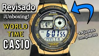 Unboxing y revisado Casio World Time ae1000w reloj digital de cuarzo económico y durable [upl. by Sansbury23]