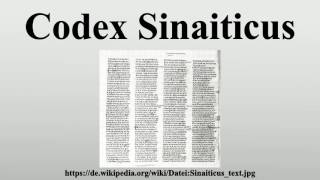 Codex Sinaiticus [upl. by Aicercul]