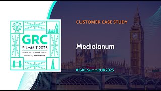 Mediolanum Customer Case Study  GRC Summit 2023 [upl. by Atinuhs622]