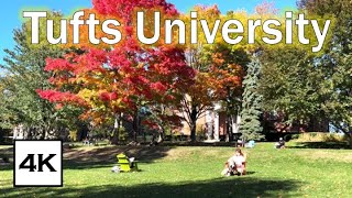 Tufts University Walk · Campus Tour 🍁 · 4K [upl. by Leizahaj]