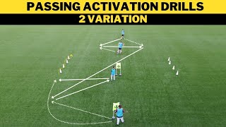 Passing Activation Drills  2 Variation  FootballSoccer Training  U13 [upl. by Sollows]