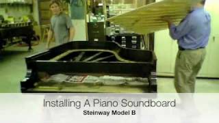 Installing A Piano Soundboard  Steinway Model B [upl. by Nerfe12]