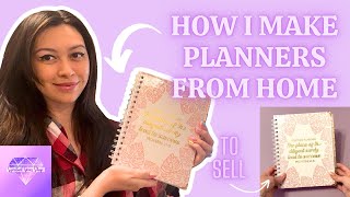 How I make my hardcover planners from home to sell smallbusiness planner workfromhome [upl. by Nnaj]