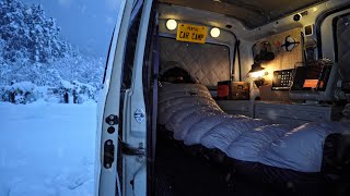 Snow CountryThe longest night in the year Camping alone in a small car [upl. by Judy]