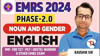 EMRS New Vacancy 2024  EMRS English  Noun and Gender  EMRS 2024 Preparation [upl. by Cleopatra]