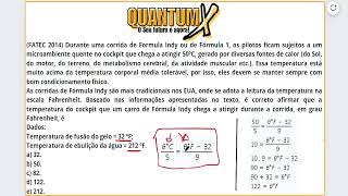 FATEC Durante uma corrida de Fórmula Indy ou de Fórmula 1  Questões de Física  Quantum X [upl. by Neiv421]