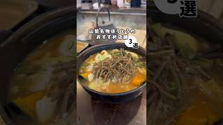 【厳選３選】山梨名物ほうとう食べ比べ🥢山梨グルメ ほうとう japanesefood [upl. by Willet]