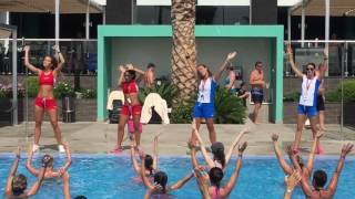 Riu Costa hotel Torremolinos Costa del sol pool dance [upl. by Aigil425]