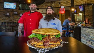 THE TOUGHEST CHALLENGE IVE ATTEMPTED ALL YEAR  THE 10LB BURGATORY CHALLENGE  BeardMeatsFood [upl. by Urdna418]