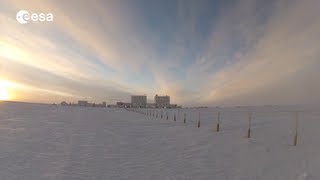 Winter at the Concordia station in Antarctica [upl. by Ylle]