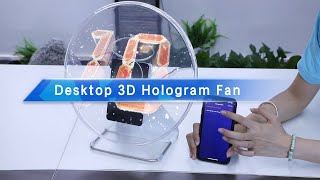 Mini 30 cm Desktop 3D Hologram Fan  Creative Display and Application Guide [upl. by Leone]