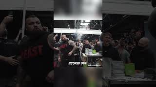 Eddie Hall BREAKS MACHINE shorts fitness gym [upl. by Ynnej]