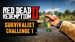 Red Dead Redemption 2 Survivalist Challenge 1 Guide  Catch 3 Bluegill fish [upl. by Aihsa]