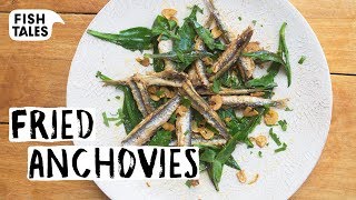 How To Fry Fresh ANCHOVIES  Bart van Olphen [upl. by Oznofla629]