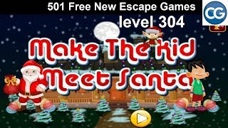 Walkthrough 501 Free New Escape Games level 304  Make the kid meet santa  Complete Game [upl. by Treblig]