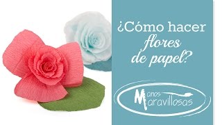 Cómo hacer flores con papel crespón [upl. by Aihsein556]