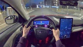 2021 Ford Mustang MachE  POV Night Drive Binaural Audio [upl. by Ailefo311]