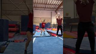 I taught a rhythmic gymnast a backflip 🤸🏼‍♂️ elenashinohara gymnast olympics gymnastics d1 [upl. by Joshi]