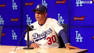 Dodgers postgame Dave Roberts talks Max Muncys injury amp Bobby Millers potential postseason role [upl. by Awjan]