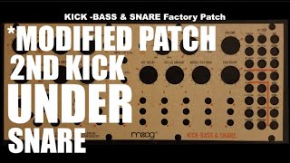 Moog DFAM  Kick Under Snare Patch Modified Factory Patch [upl. by Ladnik]