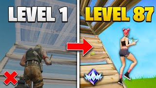 Levels 1 to 100 of Building in Fortnite Beginner to Advanced [upl. by Nnairret]